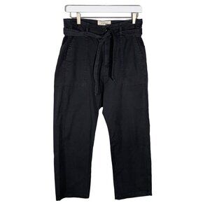 The Great cropped dropped crotch tie waist chino pants women’s S